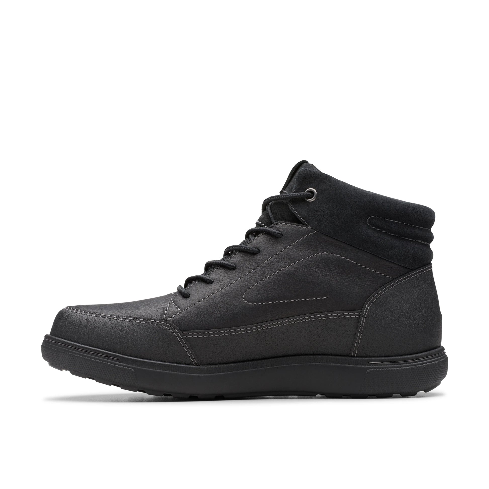 Botas para hombre de la marca clarks modelo mapstone higtx black wlined lea en color negro