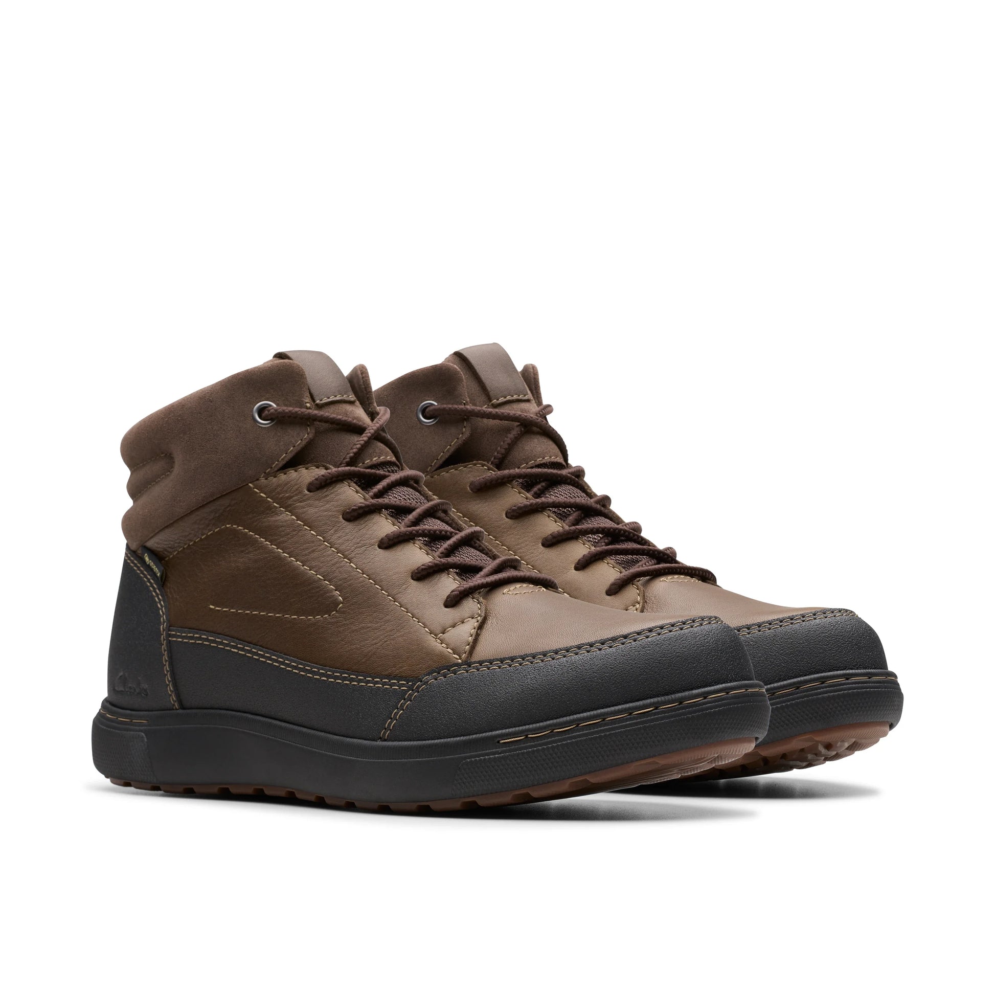 Botas para hombre de la marca clarks modelo mapstone higtx dk brown wlined en color marrón