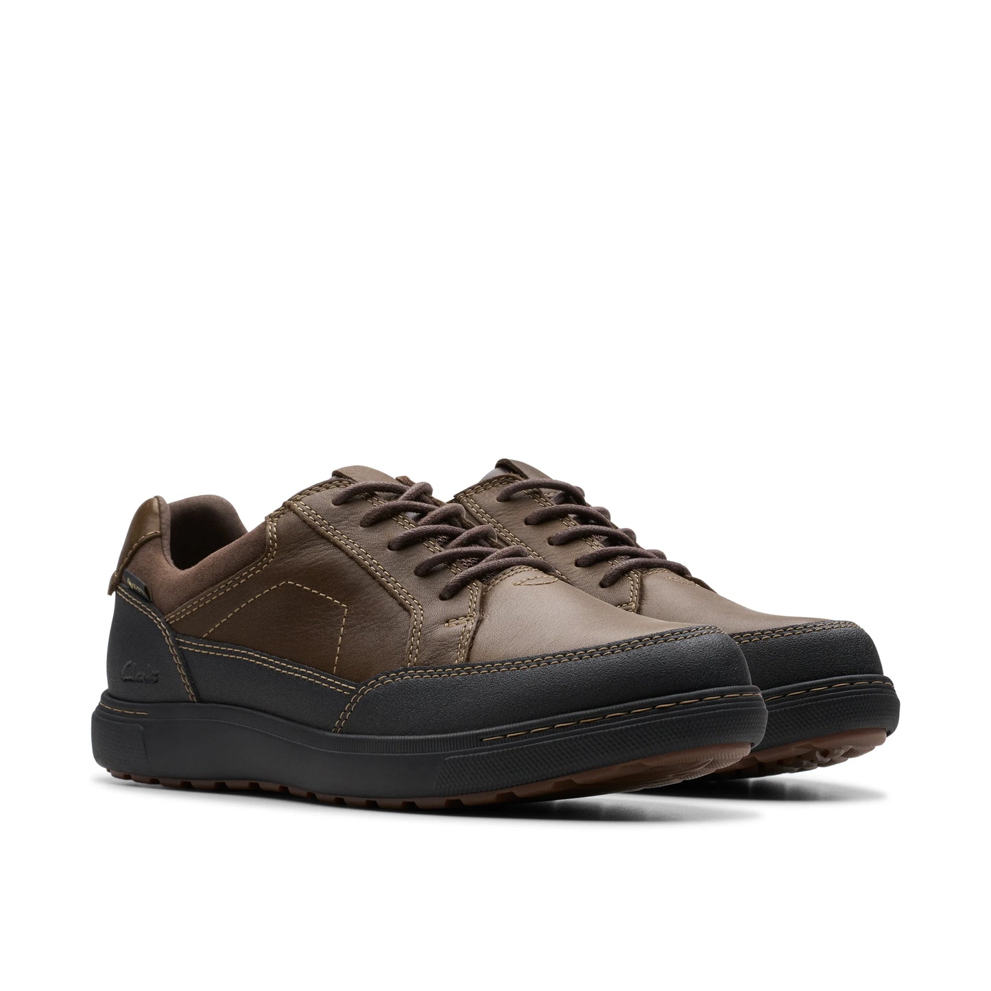 Zapatos casual para hombre de la marca clarks modelo mapstone logtx dark brown lea en color marrón