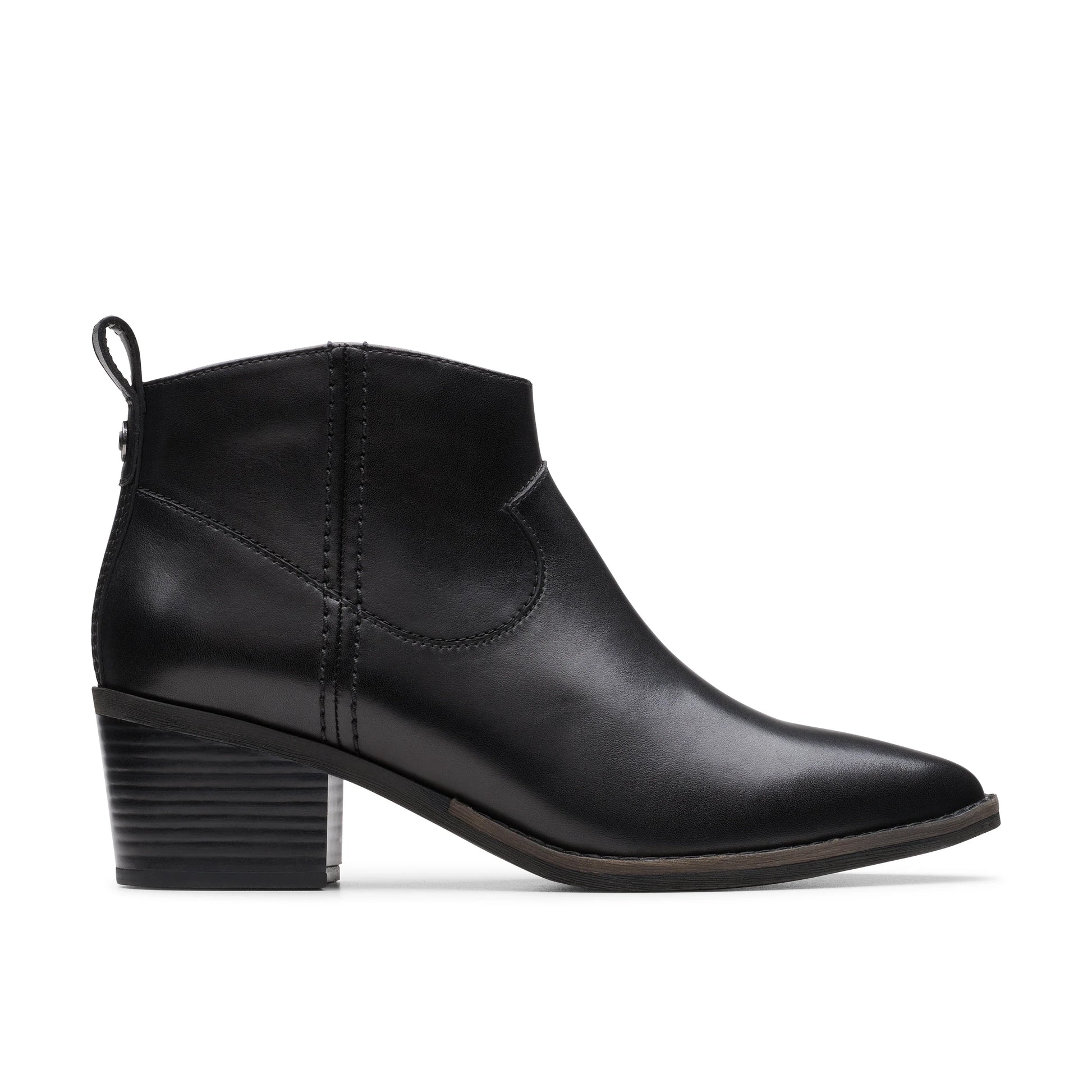 Botas para mujer de la marca clarks modelo morzine sky black leather en color negro