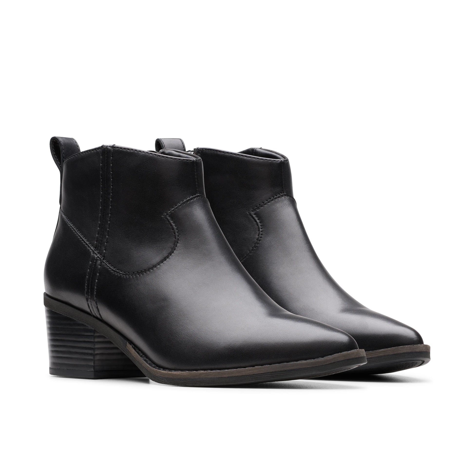 Botas para mujer de la marca clarks modelo morzine sky black leather en color negro