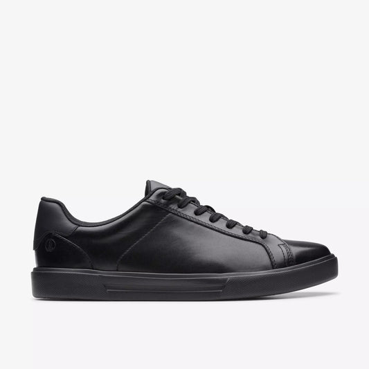 CLARKS | SNEAKERS | MEN'S | ROMSEY LACE BLACK LEATHER | BLACK