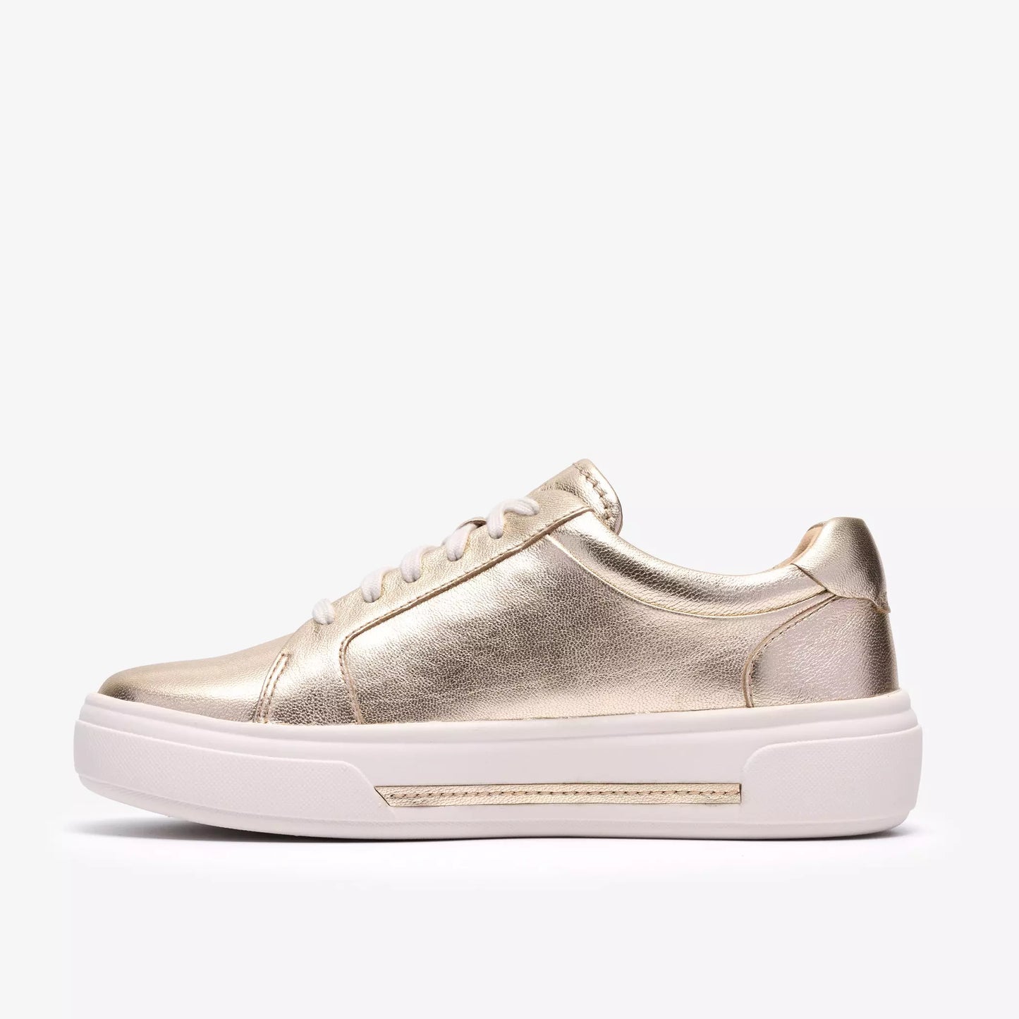 CLARKS | SNEAKERS | MUJER | HOLLYROSE ZIP GOLD LEATHER | DORADO