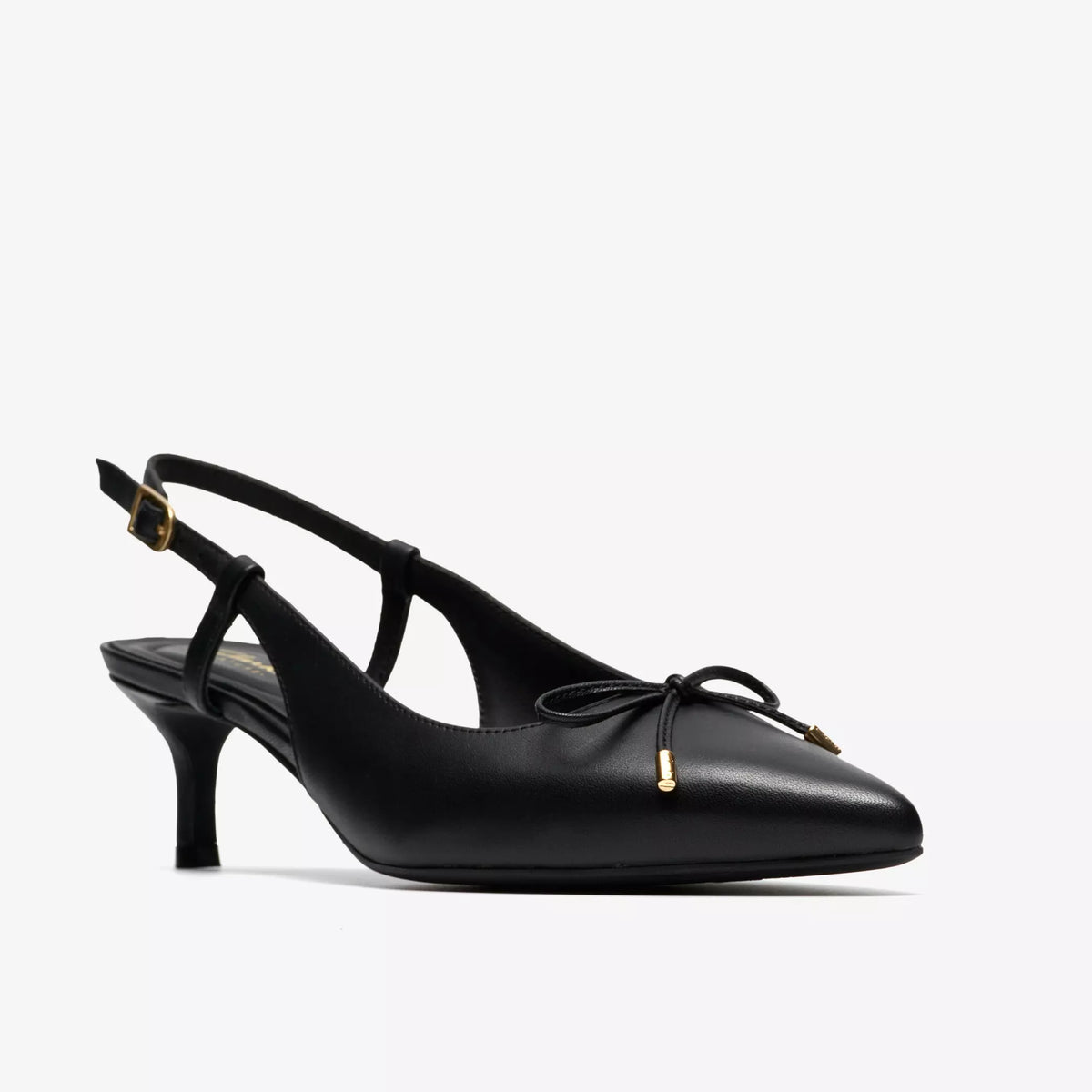 CLARKS Zarey BOW Black Leather: أسود أحذية للنساء