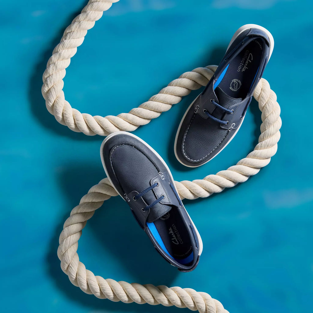 CLARKS | SNEAKERS | HOMBRE | FLEXWAY 2EYE NAVY NUBUCK | AZUL