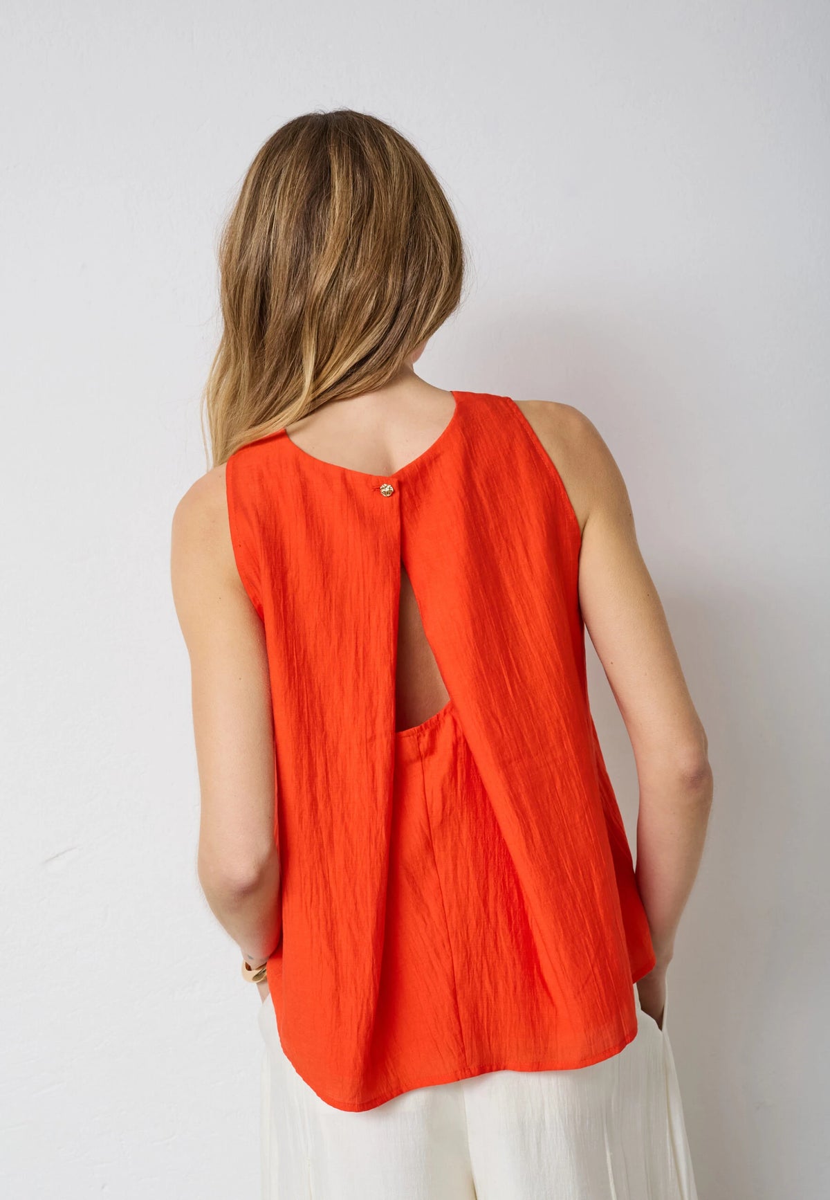 COCOUTURE | CAMISETAS | MUJER | AURACC TOP FLAME | NARANJA