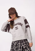 COCOUTURE Eriscc College Sweat GREY Melange: gris pull pour femme