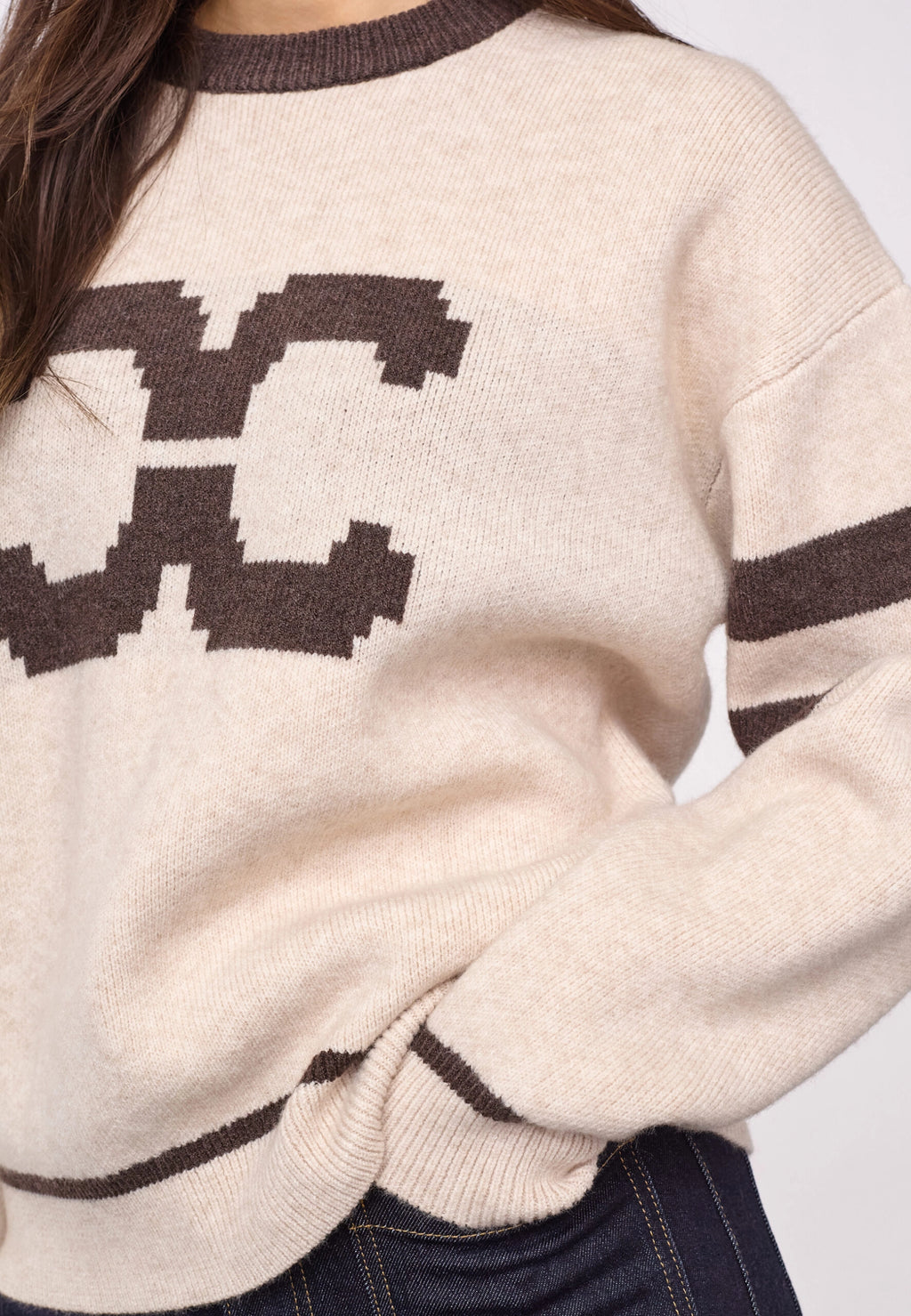 COCOUTURE Rowcc COCO LOGO KNIT Creme: ホワイト ニット レディース
