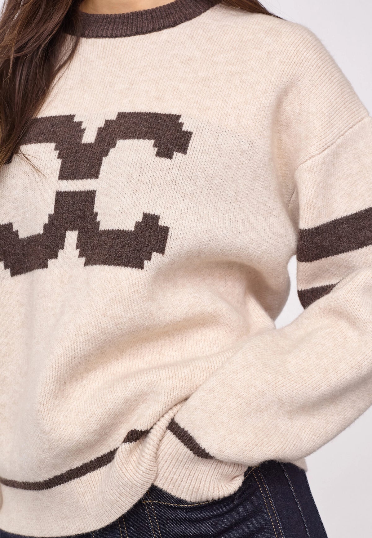 COCOUTURE Rowcc COCO LOGO KNIT Creme: ホワイト ニット レディース