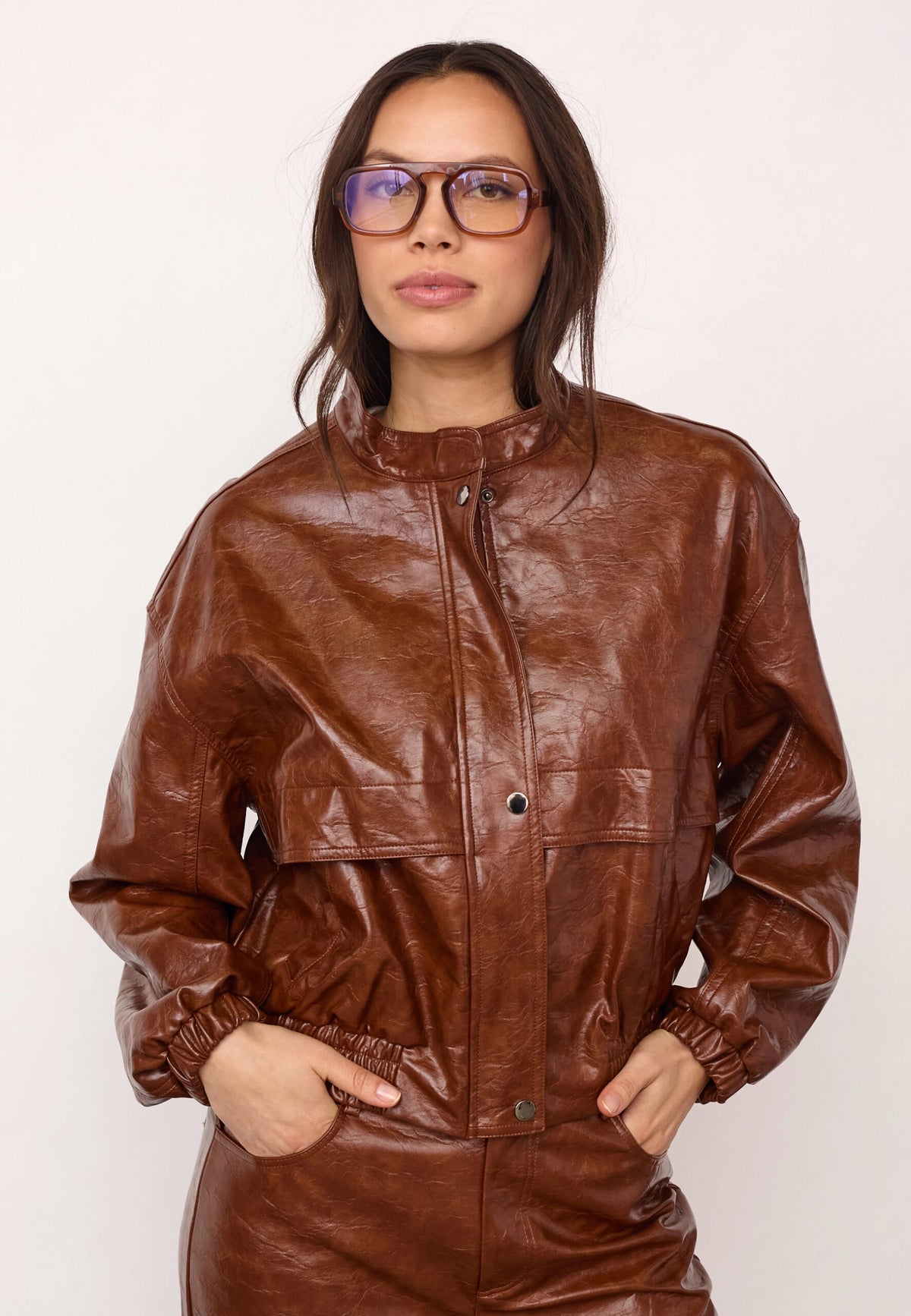 COCOUTURE Richacc Bomber Cognac: marron veste pour femme
