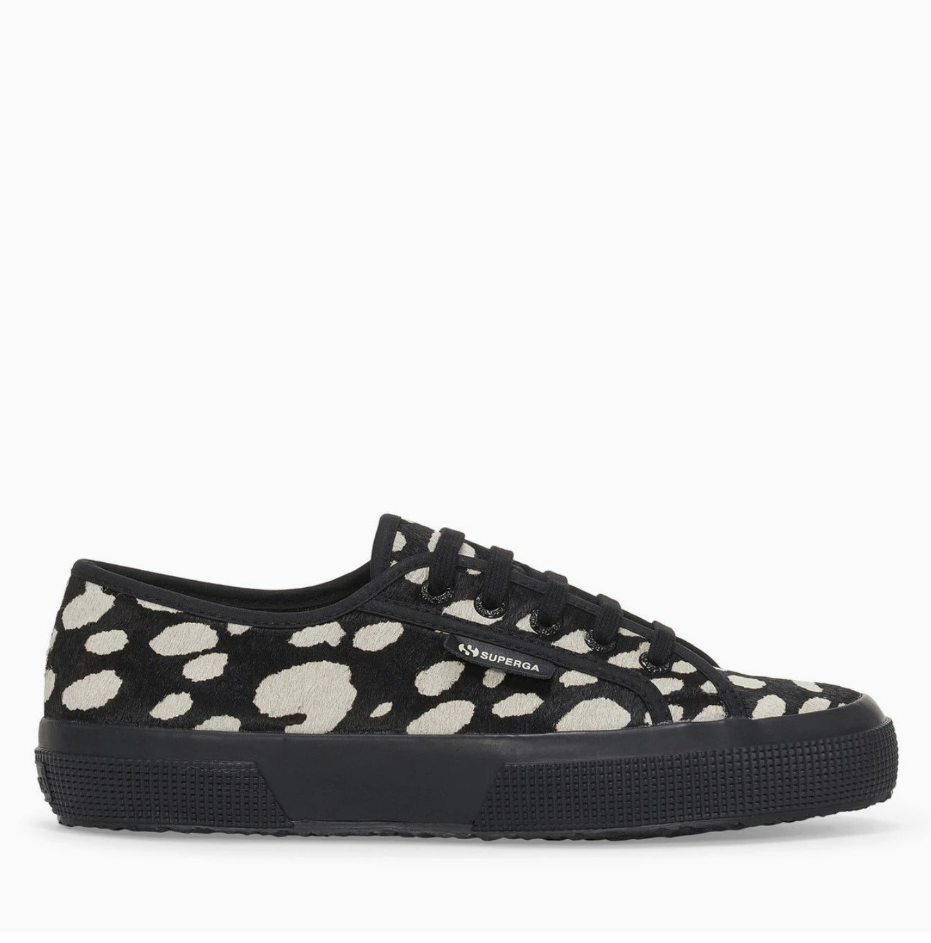 SUPERGA | DAMES SNEAKERS | 2790 DK DALMATIAN CALF HAIR ZWART-BEIGE | BEIGE