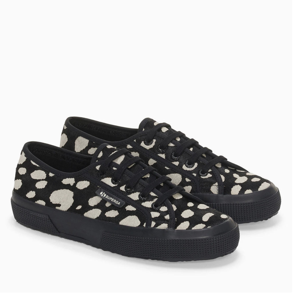 SUPERGA | SNEAKERS | MUJER | 2750 DK DALMATIAN CALF HAIR BLACK-BEIGE | BEIGE