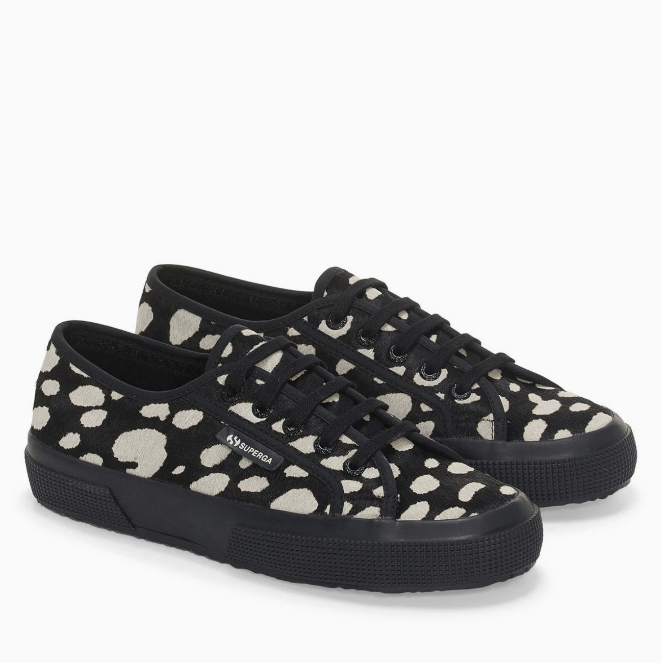 SUPERGA | SNEAKERS | MUJER | 2750 DK DALMATIAN CALF HAIR BLACK-BEIGE | BEIGE