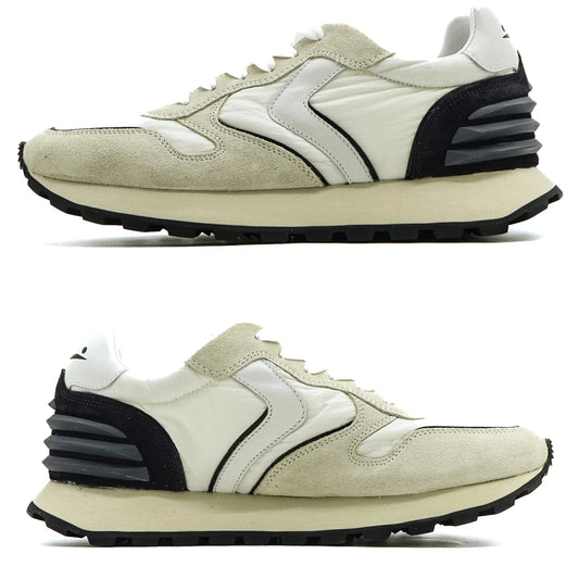 VOILE BLANCHE | スニーカー | メンズ | PARIS POWER MAN スエード/ナイロン オフホワイト-ブルー