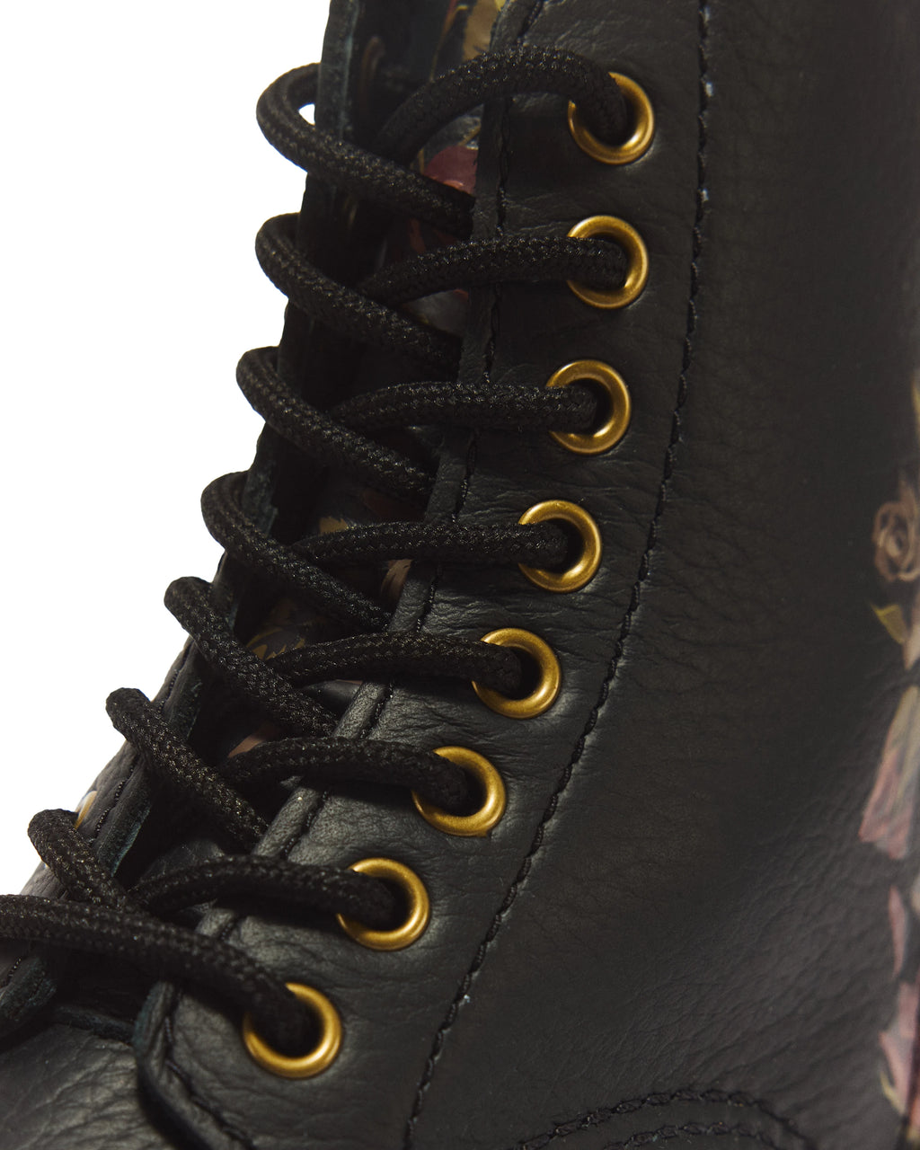 DR. MARTENS Sinclair Decayed Roses Classic Tumbled Nappa Black Milled: zwart enkellaarsjes voor dames