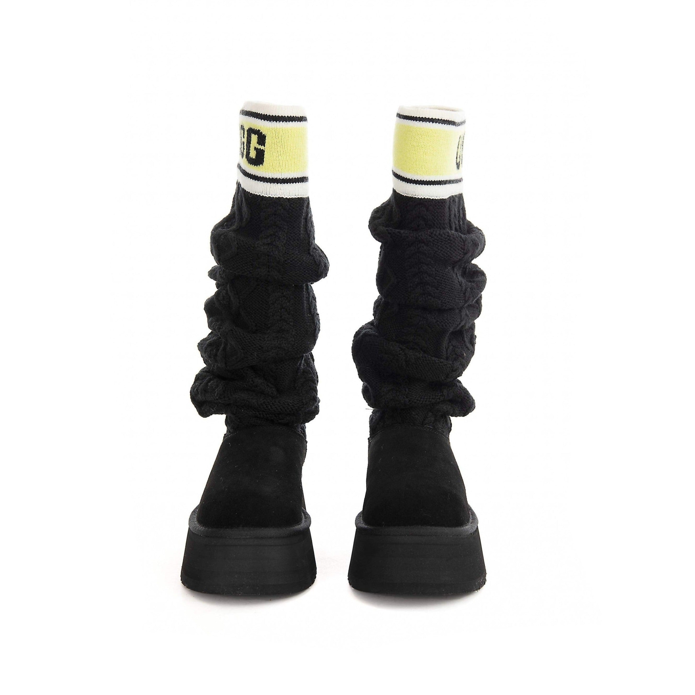 UGG | BOOTS | WOMAN | W CLASSIC SWEATER LETTER TALL BLACK | BLACK