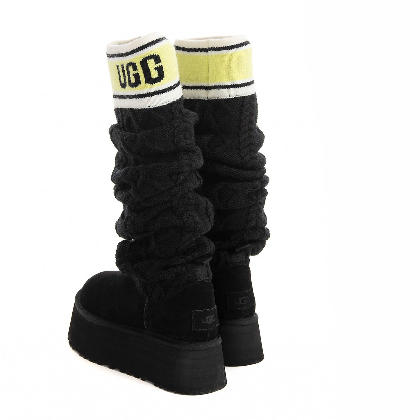 UGG | WOMEN BOOTS | W CLASSIC SWEATER LETTER TALL BLACK | BLACK 