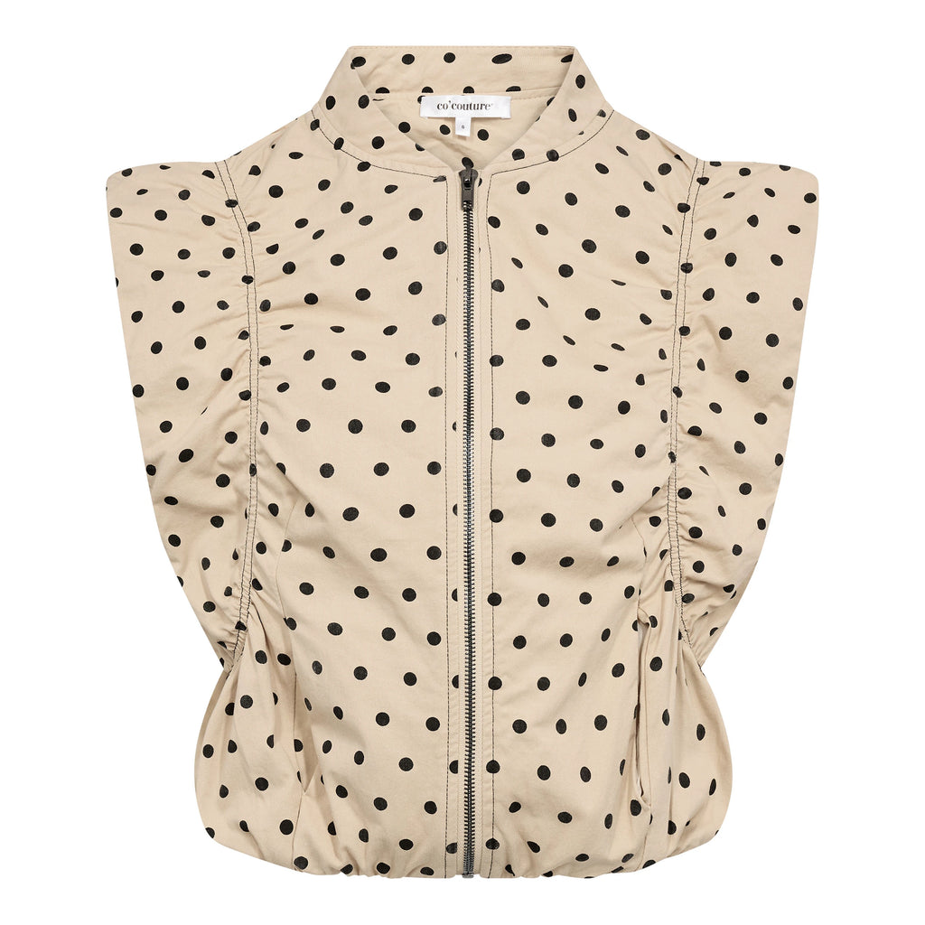 COCOUTURE Diddicc DOT Waistcoat BONE: beige chaleco für Damen