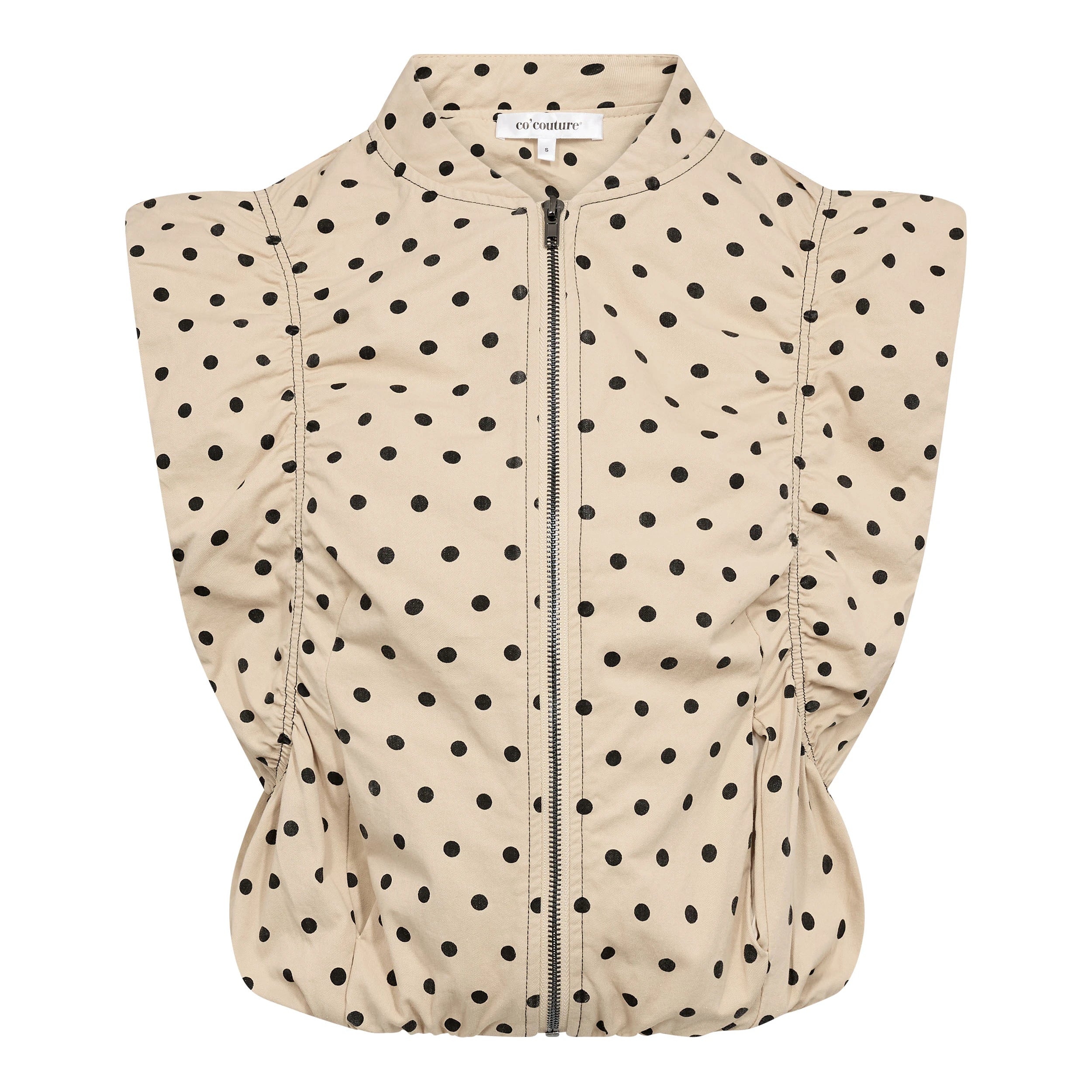 COCOUTURE Diddicc DOT Waistcoat BONE: beige chaleco für Damen