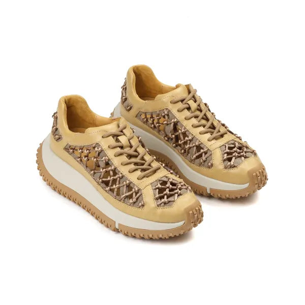 4CCCCEES | SNEAKERS DE VESTIR | MUJER | KAPOK LINK | BEIGE