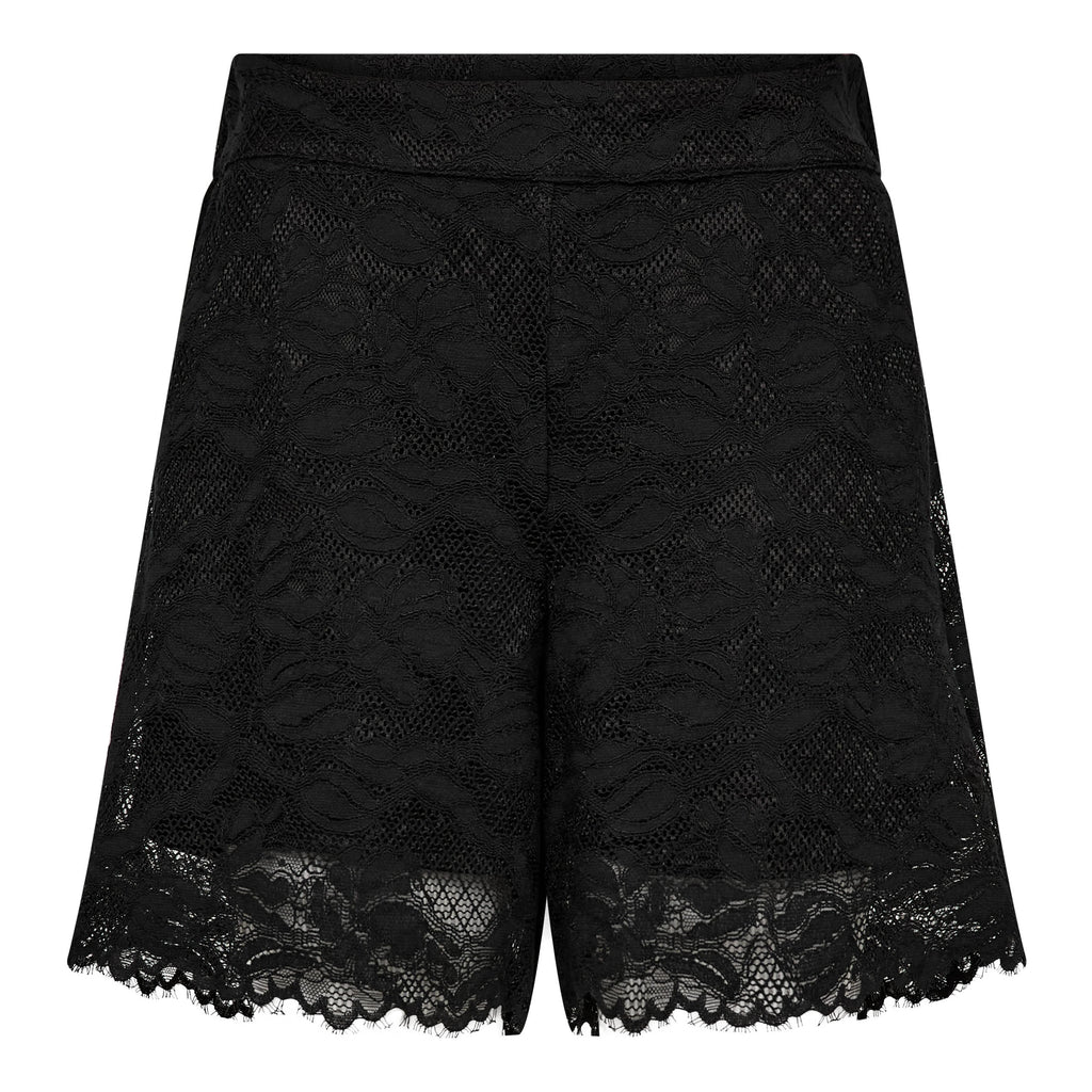 COCOUTURE Lannycc LACE Shorts Black: أسود بنطال للنساء