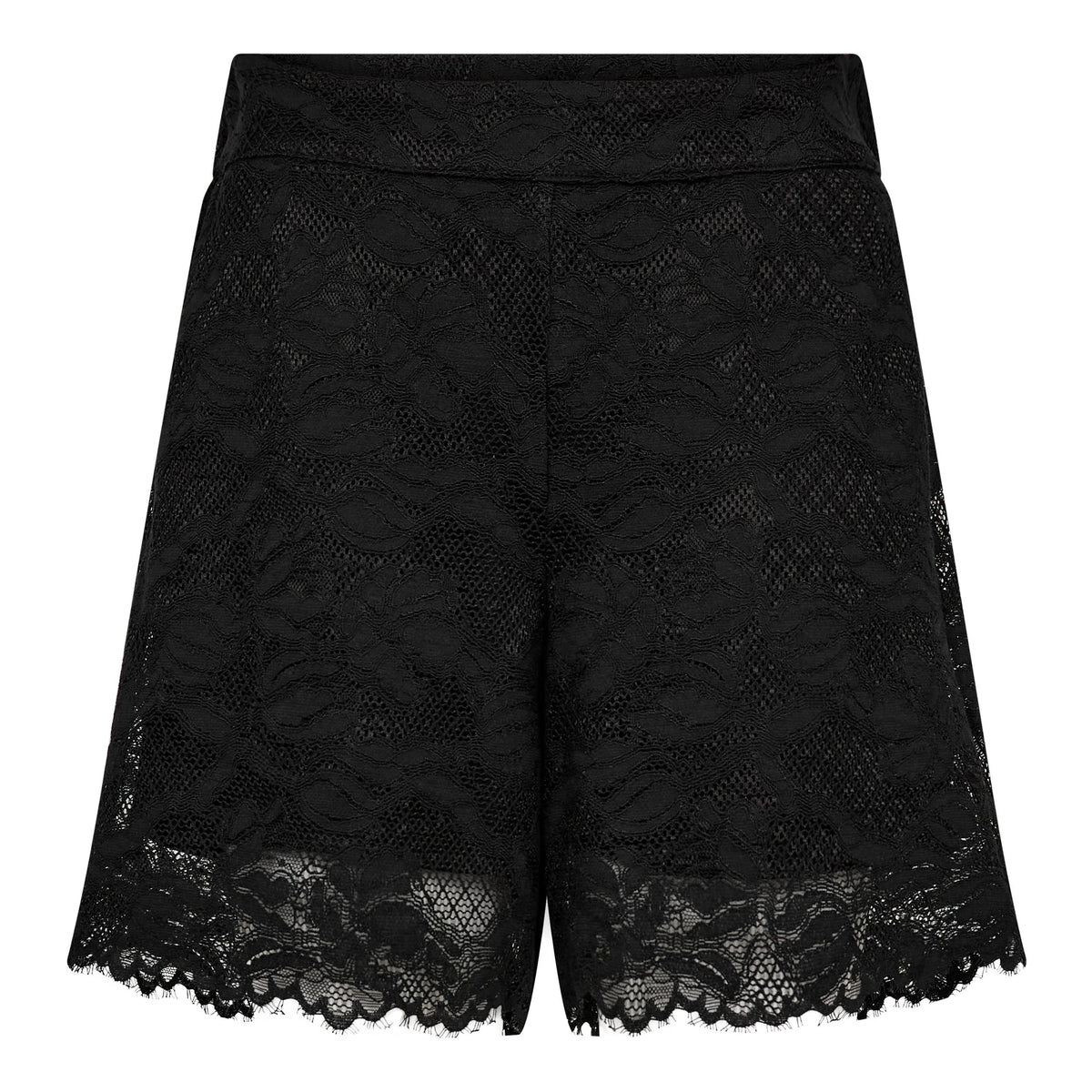 COCOUTURE Lannycc LACE Shorts Black: أسود بنطال للنساء