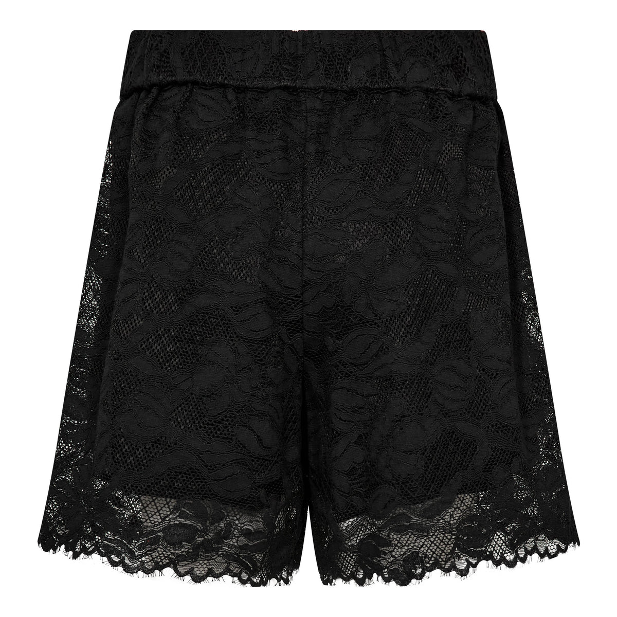 COCOUTURE Lannycc LACE Shorts Black: أسود بنطال للنساء