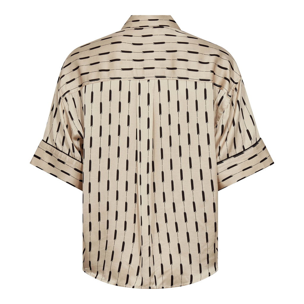 COCOUTURE Solveacc SS Shirt Bisquit: بيج camisas للنساء