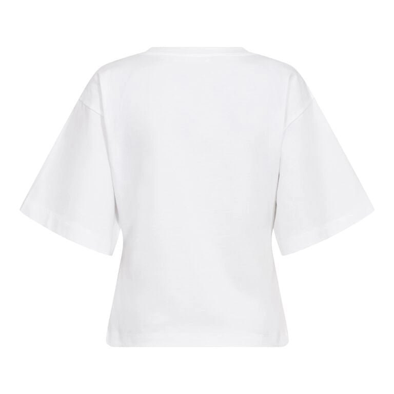 COCOUTURE 43013 Zengacc TEE O-neck White - BLUE: white T-shirt for women
