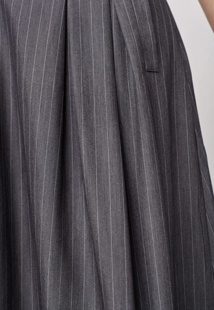 COCOUTURE Lyviacc Pleat PIN MID GREY: grigio gonna da donna
