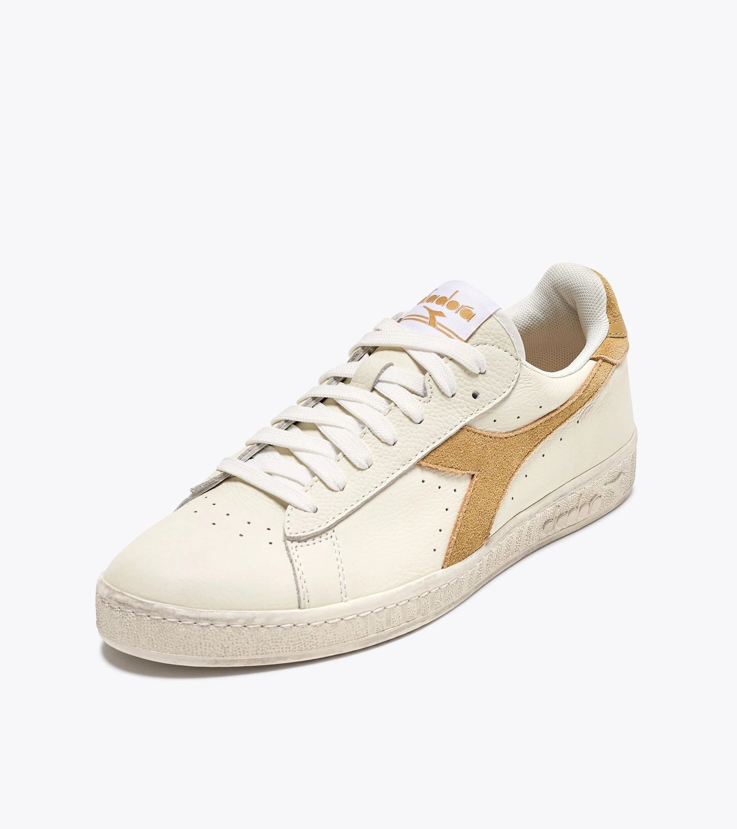 DIADORA | SNEAKERS HOMBRE | GAME L LOW WAXED SUEDE POP WHITE/LATTE | BLANCO