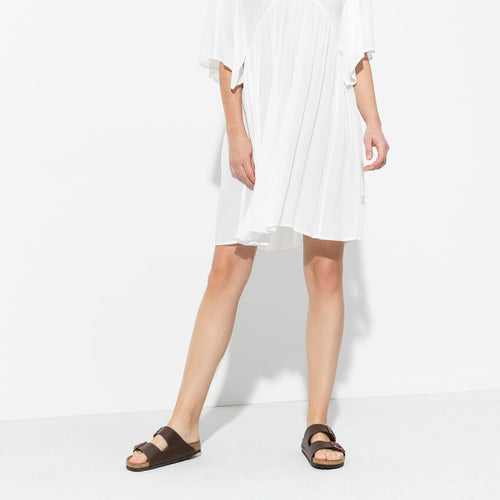 BIRKENSTOCK Arizona Birko-flor Dark Brown، صنادل بني للجنسين من Tascón
