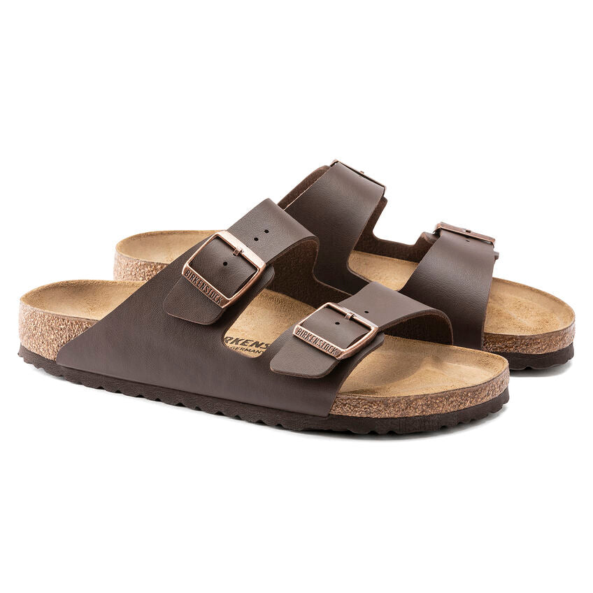 Sandalias De La Marca Birkenstock Para Unisex Modelo Arizona Birko-Flor Dark Brown En Color Marrón
