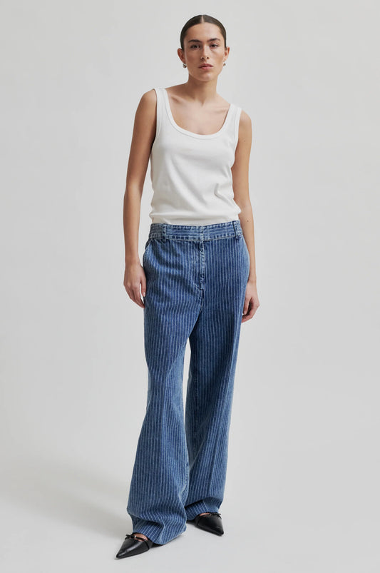 SECOND FEMALE | WOMEN'S PANTS | TENNESSEE TROUSERS BLUE DENIM | BLUE