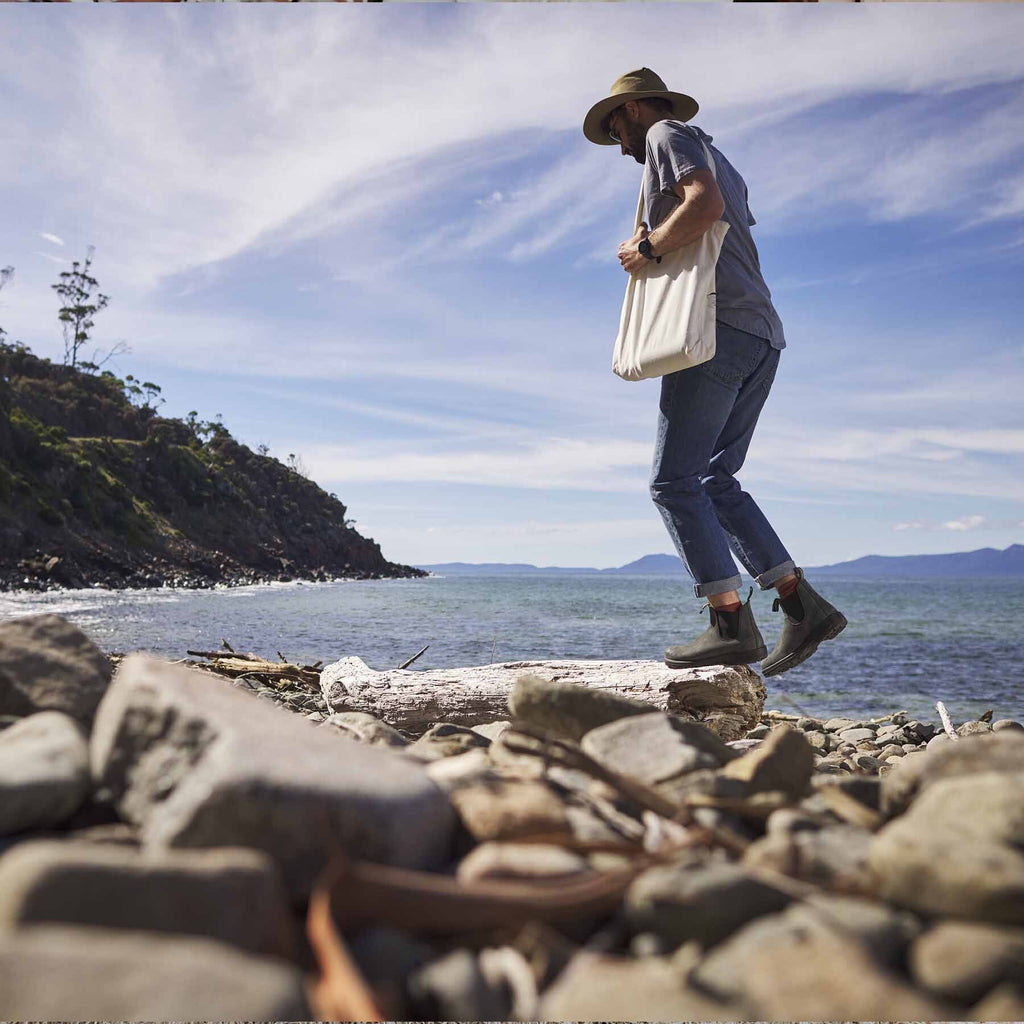 BLUNDSTONE | BOTAS CHELSEA | UNISEX | 587 RUSTIC BLACK LEATHER | NEGRO