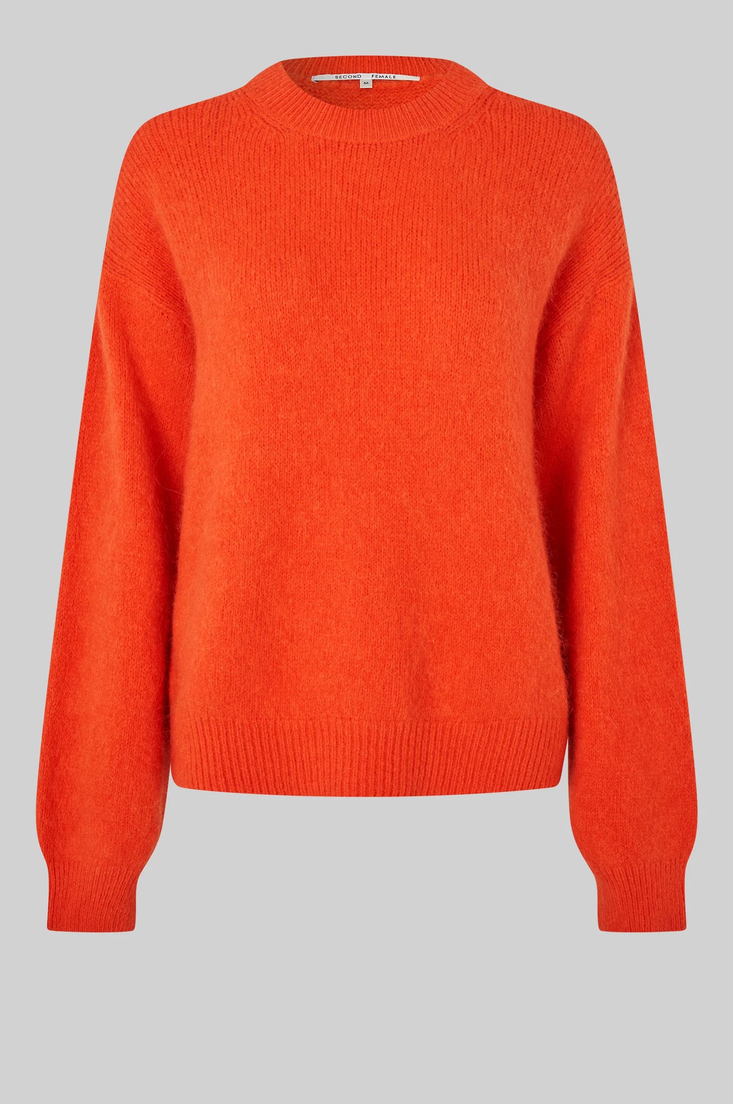 SECOND FEMALE | JERSEIS DONA | ANNELEEN KNIT O-NECK PUREED PUMPKIN | ORANGE