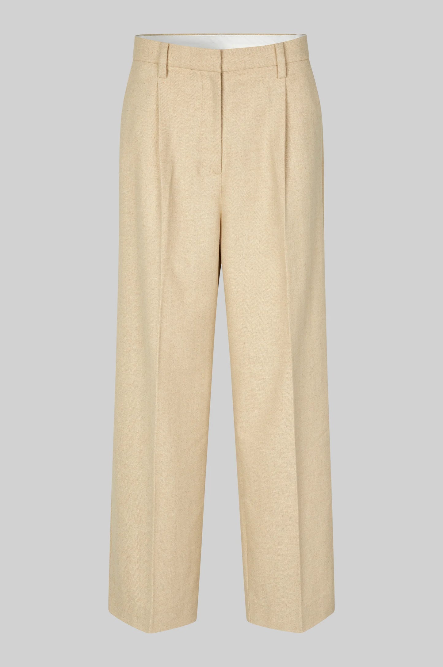 SECOND FEMALE | WOMEN'S PANTS | NAVADA CLASSIC TROUSERS BEIGE MELANGE | BEIGE