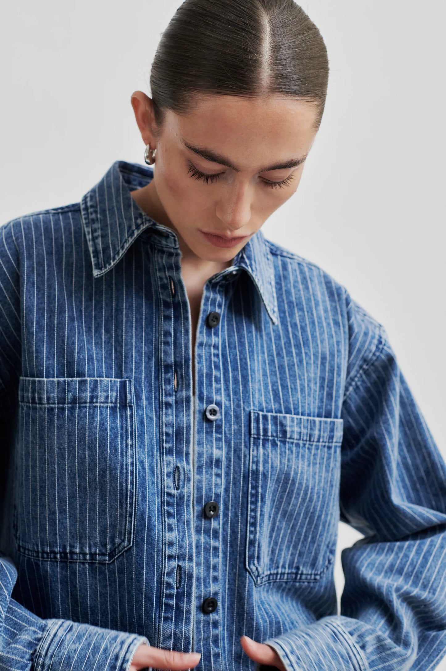 SECOND FEMALE | CAMISA MUJER | TENNESSE CLASSIC SHIRT BLUE DENIM | AZUL