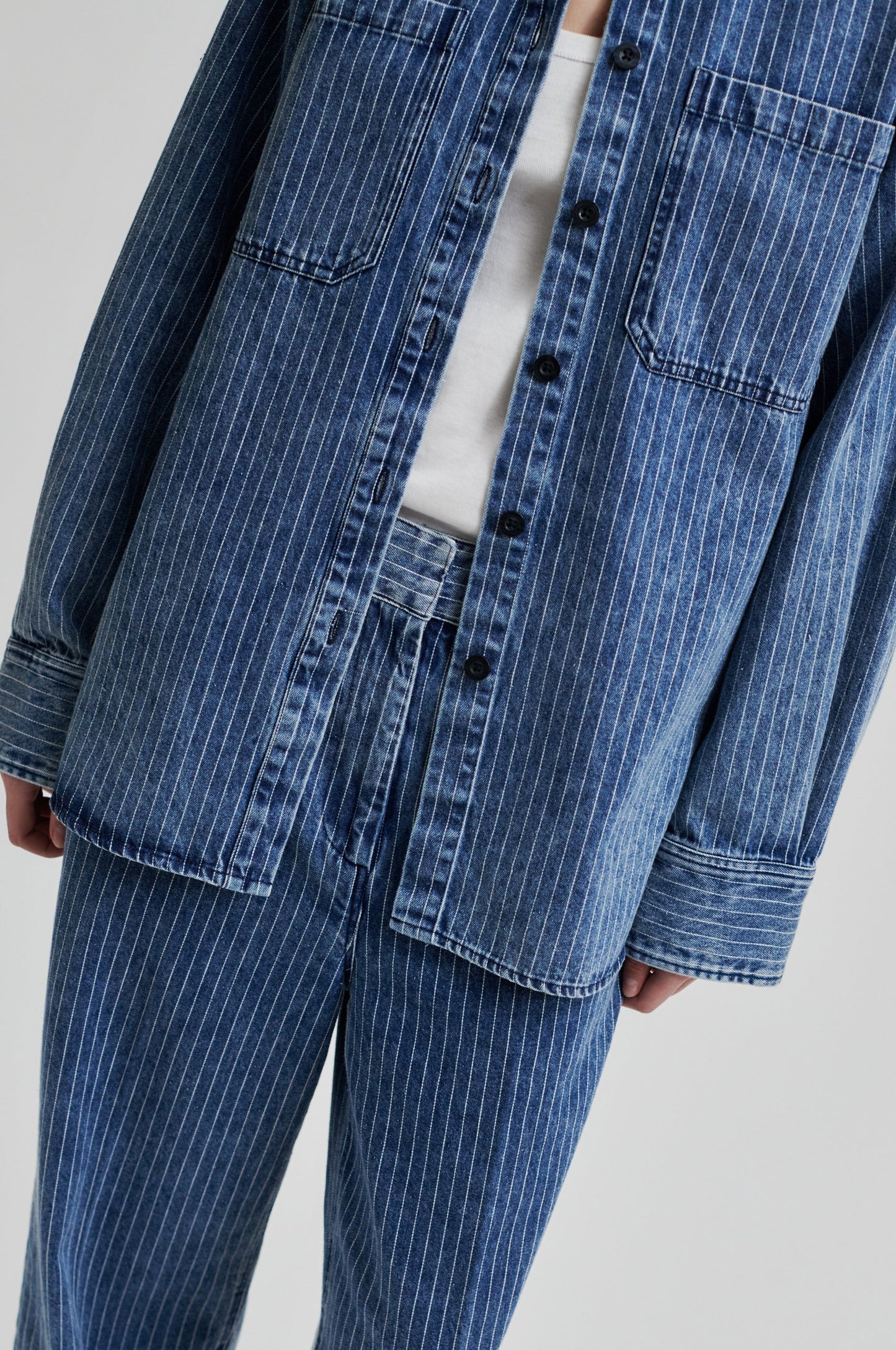 SECOND FEMALE | CAMISSA DONA | TENNESSE CLASSIC SHIRT BLUE DENIM | BLAU