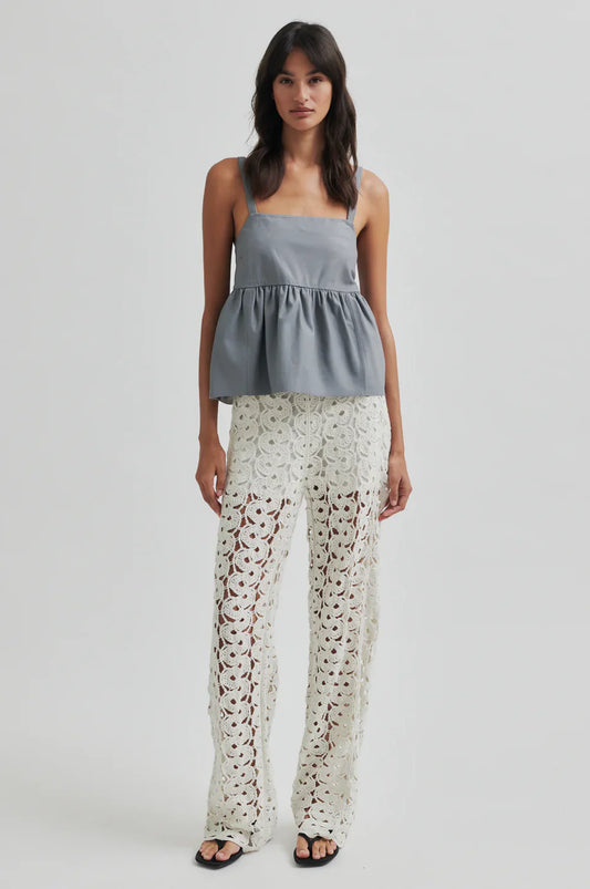 SECOND FEMALE | PANTALONES | MUJER | CORALIE KNIT PANTS | BLANCO