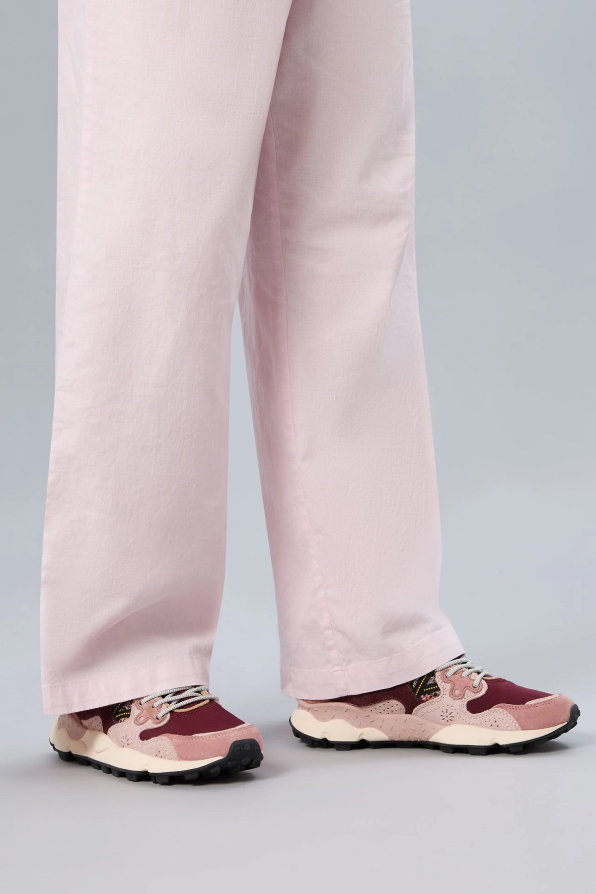 FLOWER MOUNTAIN Yamano 3 Woman Suede/woolen Knitting Purple-pink-brown: rose baskets pour femme