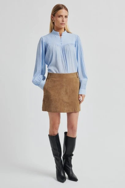 SECOND FEMALE Halogen BLUE: blå skjorte til kvinder