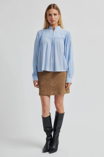 SECOND FEMALE Halogen BLUE: blå skjorte til kvinder