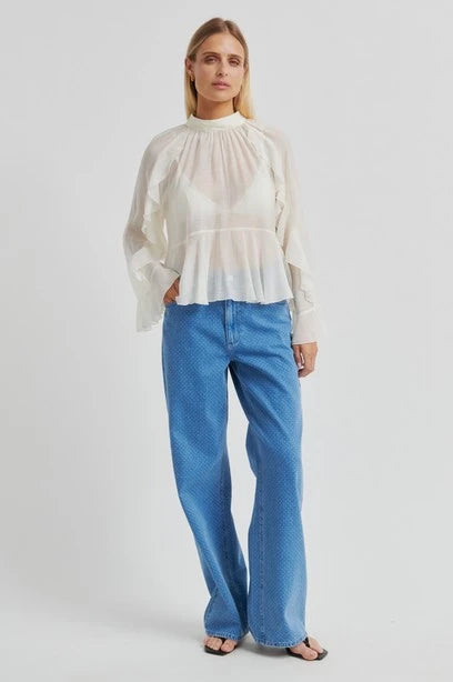 SECOND FEMALE | SHIRT | WOMEN | NAJE FRILL BLOUSE