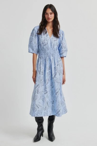 SECOND FEMALE | VESTIDO | MUJER | LIVINA DRESS | AZUL