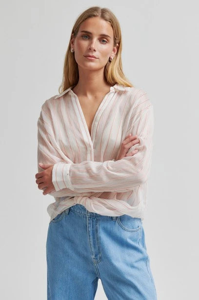 SECOND FEMALE | BLUSAS | MUJER | CHEVY TWIST SHIRT CREAM PUFF | BEIGE