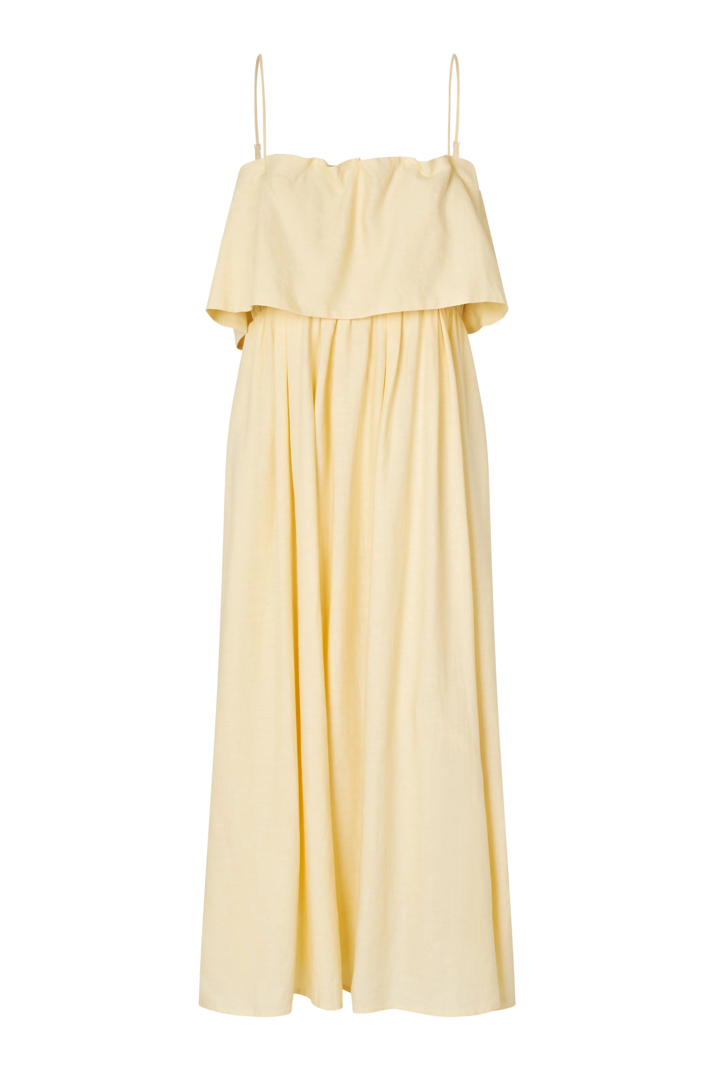 SECOND FEMALE | VESTIDOS | MUJER | AIE DRESS ALABASTER GLEAM | AMARILLO