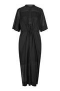 SECOND FEMALE Maisse Dress Black: zwart jurk voor dames