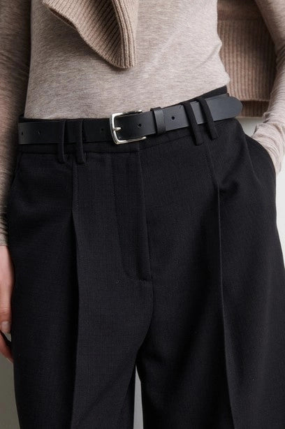 SECOND FEMALE Sella Cropped Trousers Black: negre pantalons per a dona