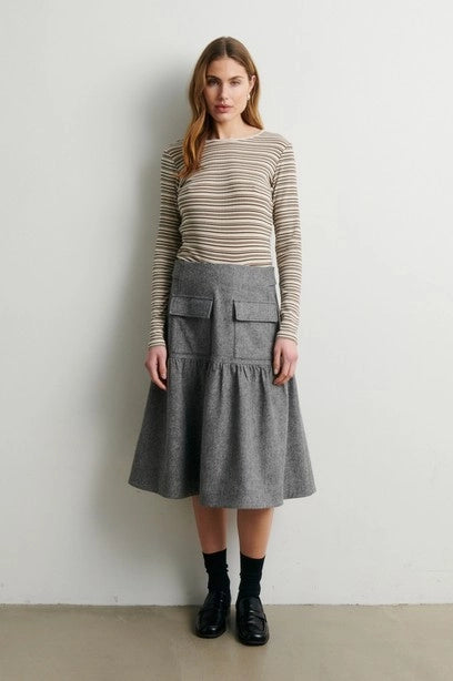SECOND FEMALE Lydney Skirt GREY Melange: grigio giacca da donna